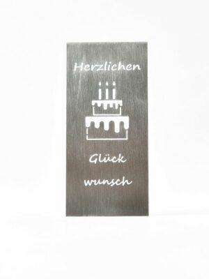 Edelstahl-Einschub GEBURTSTAG