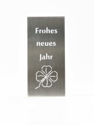 Edelstahl-Einschub FROHES NEUES JAHR