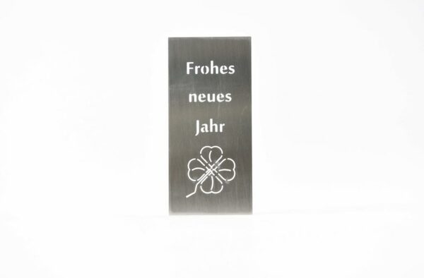 Edelstahl-Einschub FROHES NEUES JAHR