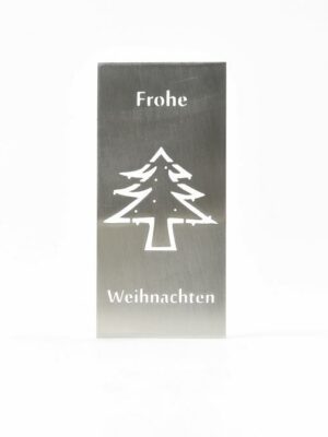 Edelstahl-Einschub FROHE WEIHNACHTEN