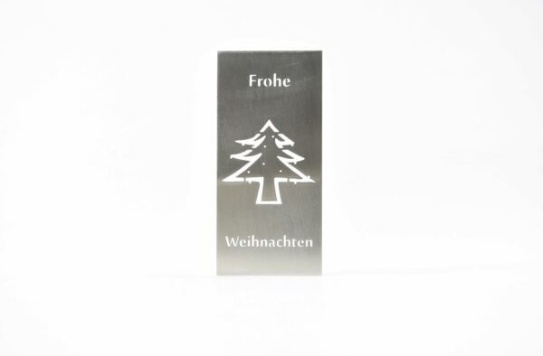 Edelstahl-Einschub FROHE WEIHNACHTEN