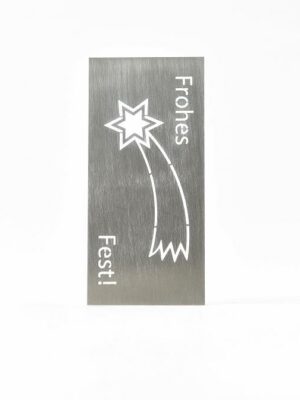 Edelstahl-Einschub FROHES FEST